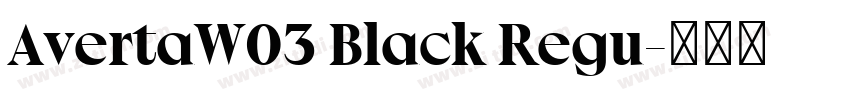 AvertaW03 Black Regu字体转换